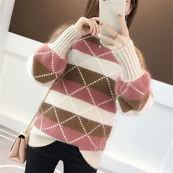 autumn and winter half-high collar pullover sweater women's bottoming shirt new loose color matching sweater long sleeve women, White;black
autumn and winter half-high collar pullover sweater women's bottoming shirt new loose color matching sweater long sleeve women, White;black
