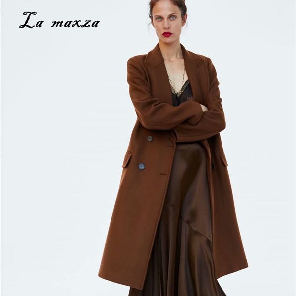 women winter coat 2018 elegant wool warm long coat korean style fashion new arrivals, Black
women winter coat 2018 elegant wool warm long coat korean style fashion new arrivals, Black