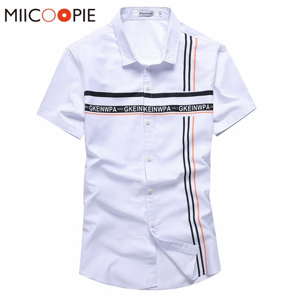 short sleeve shirt men clothes 2020 new summer colors striped slim fit mens casual white shirts brand business chemise homme, White;black 
short sleeve shirt men clothes 2020 new summer colors striped slim fit mens casual white shirts brand business chemise homme, White;black