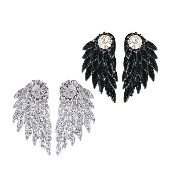 2 pairs punk women's cool jewelry angel wings rhinestone drop earrings stud, Golden
2 pairs punk women's cool jewelry angel wings rhinestone drop earrings stud, Golden