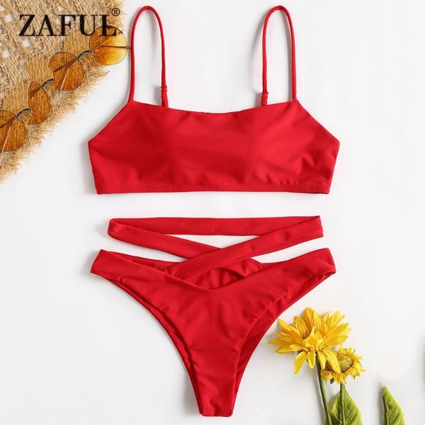 zaful criss cross cami bikini swimwear women high cut swimsuit spaghetti straps low waist padded swimwear biquni bathing suit
zaful criss cross cami bikini swimwear women high cut swimsuit spaghetti straps low waist padded swimwear biquni bathing suit