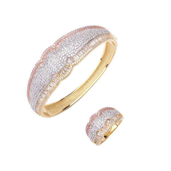 luxury fashion multi-color large model bracelet with ring copper full zircon jewelry dubai wedding women's gift jewelry b1133, Black
luxury fashion multi-color large model bracelet with ring copper full zircon jewelry dubai wedding women's gift jewelry b1133, Black