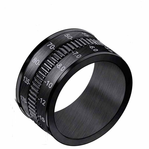 punk ring 12mm stainless steel men's ring rotating camera lens telep black rotating fashion men's party jewelry, Golden;silver
punk ring 12mm stainless steel men's ring rotating camera lens telep black rotating fashion men's party jewelry, Golden;silver
