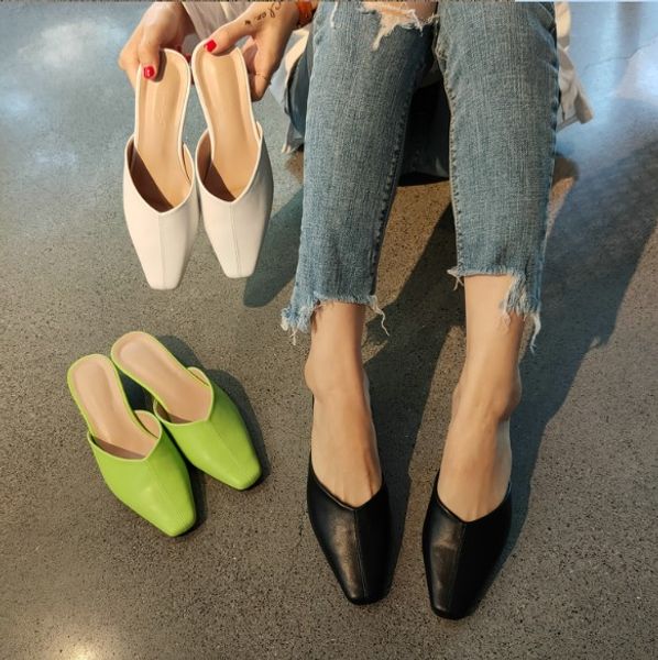med shoes pointed toe slippers casual low thin heels slipers women slides luxury 2020 fashion microfiber pu bonded leather, Black
med shoes pointed toe slippers casual low thin heels slipers women slides luxury 2020 fashion microfiber pu bonded leather, Black