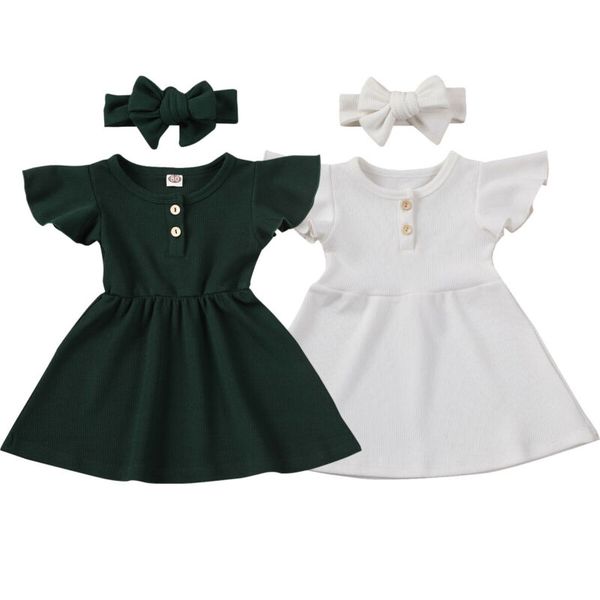 new 2pcs toddler kids baby girl clothes solid ruffle stripe dress+headband outfits, Red;yellow
new 2pcs toddler kids baby girl clothes solid ruffle stripe dress+headband outfits, Red;yellow