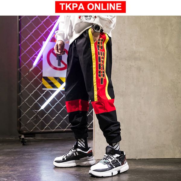 men color block streetwear joggers pants 2020 hip hop side striped track pants man japan style black trousers plus size
men color block streetwear joggers pants 2020 hip hop side striped track pants man japan style black trousers plus size