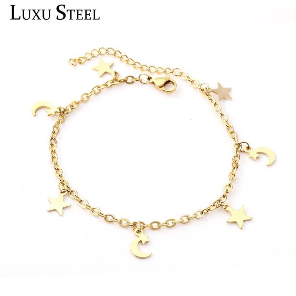 luxusteel stainless steel leg bracelet gold color star shape rolo link chains anklets for women summer beach gift party collier, Red;blue
luxusteel stainless steel leg bracelet gold color star shape rolo link chains anklets for women summer beach gift party collier, Red;blue