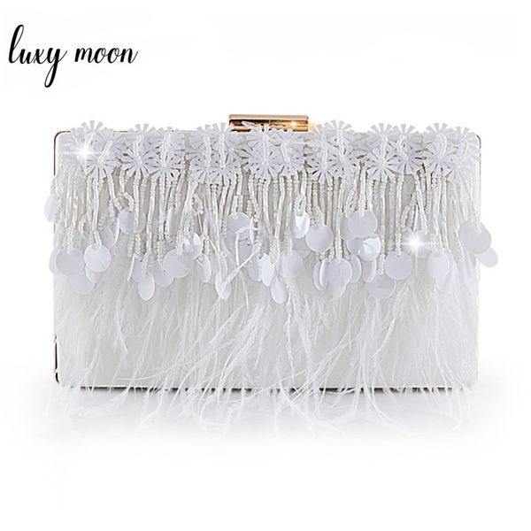 fashion white feather tassel clutch bag women day clutches elegant wedding banquet handbag lady chain shoulder bag party purse
fashion white feather tassel clutch bag women day clutches elegant wedding banquet handbag lady chain shoulder bag party purse