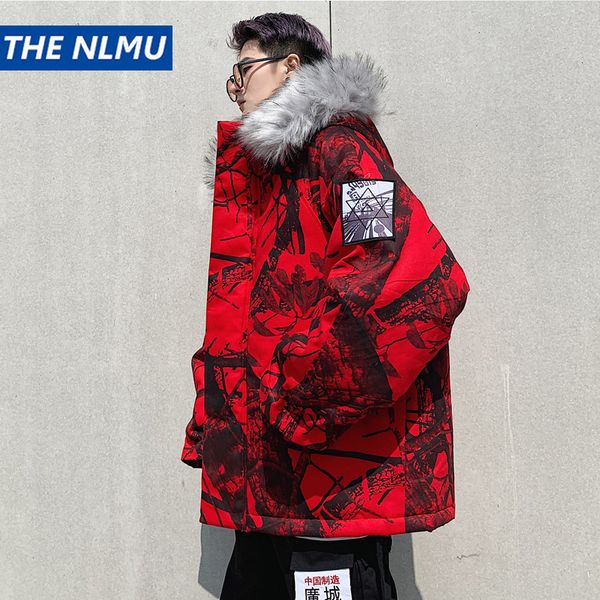 winter hip hop parkas men camouflage jackets fur collar hooded thick windbreaker coats 2019 outwear streetwear plus size hz158, Black
winter hip hop parkas men camouflage jackets fur collar hooded thick windbreaker coats 2019 outwear streetwear plus size hz158, Black