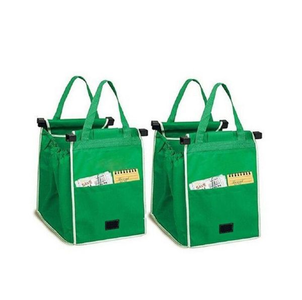 grab bag clip-to-cart grocery shopping bags reusable eco foldable shopping bag storage bags boxes baskets big size b11 
grab bag clip-to-cart grocery shopping bags reusable eco foldable shopping bag storage bags boxes baskets big size b11