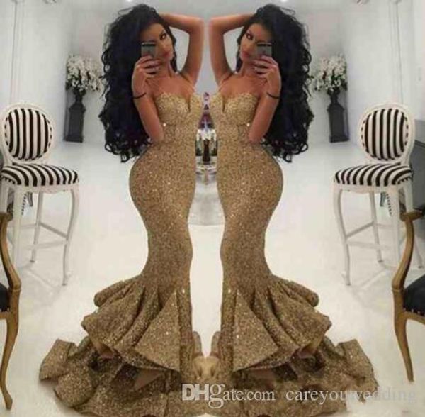 2019 gold sequins mermaid prom dresses spaghetti straps sequins beaded floor-length ruffles long evening dress formal dress custom, Black
2019 gold sequins mermaid prom dresses spaghetti straps sequins beaded floor-length ruffles long evening dress formal dress custom, Black