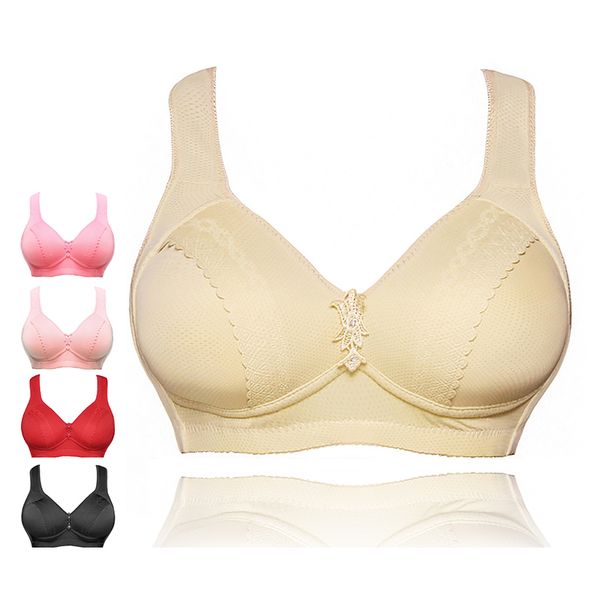 wire bras for plus size women full coverage comfortable bra heighten side back brassiere unlined ladies underwear, Red;black
wire bras for plus size women full coverage comfortable bra heighten side back brassiere unlined ladies underwear, Red;black