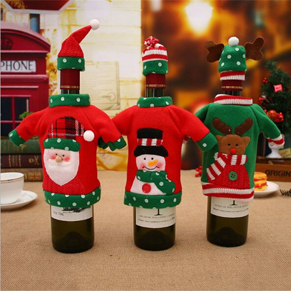 christmas decorations wine bottle clothing cover bag santa claus knitting hats for new year xmas home dinner party decor
christmas decorations wine bottle clothing cover bag santa claus knitting hats for new year xmas home dinner party decor