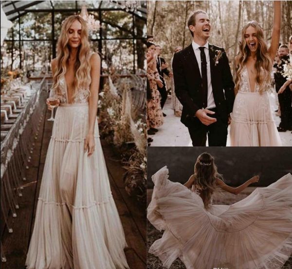 boho wedding dresses 2019 a line backless lace country garden beach church formal bride bridal gowns custom made plus size, White
boho wedding dresses 2019 a line backless lace country garden beach church formal bride bridal gowns custom made plus size, White