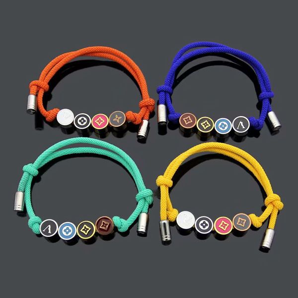 fashion brand named bracelets lady pull-out rope bracelet bangle with 18k gold plated colored enamel four round disk pendant, Black
fashion brand named bracelets lady pull-out rope bracelet bangle with 18k gold plated colored enamel four round disk pendant, Black