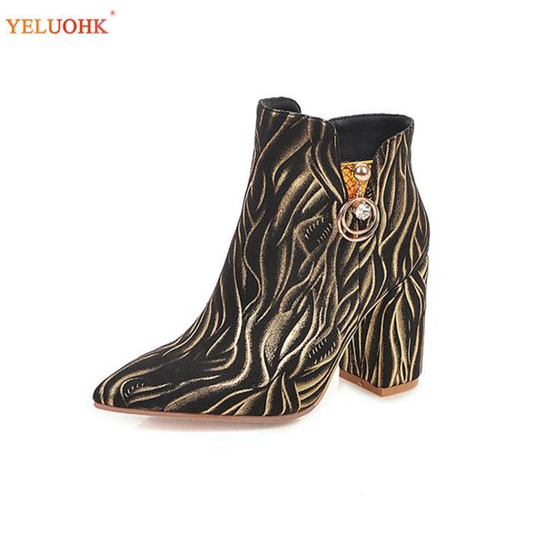 women's ankle boots pointed toe zip flock spring autumn metal decoration super high heel black gold silver 34-44 large size
women's ankle boots pointed toe zip flock spring autumn metal decoration super high heel black gold silver 34-44 large size