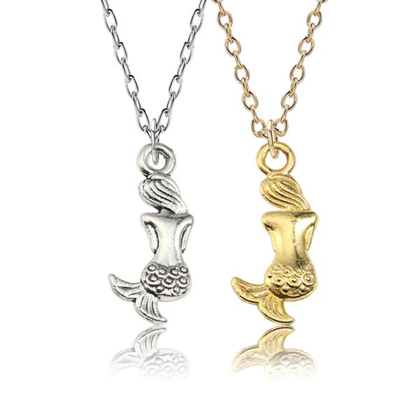 2019 latest mermaid princess sitting shape pendant lucky girl necklace gold silver optional retro jewelry selection direct sales
2019 latest mermaid princess sitting shape pendant lucky girl necklace gold silver optional retro jewelry selection direct sales