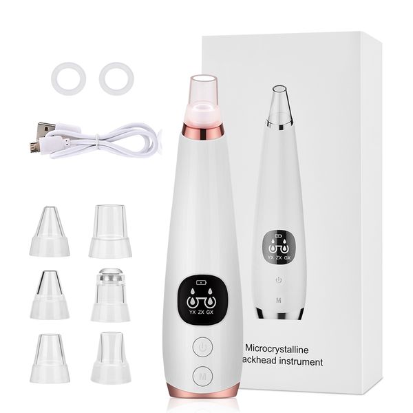 

blackhead remover vacuum pore cleaner microcrystalline blackhead instrument deep cleansing skincare machine with 6 replaceable suction heads