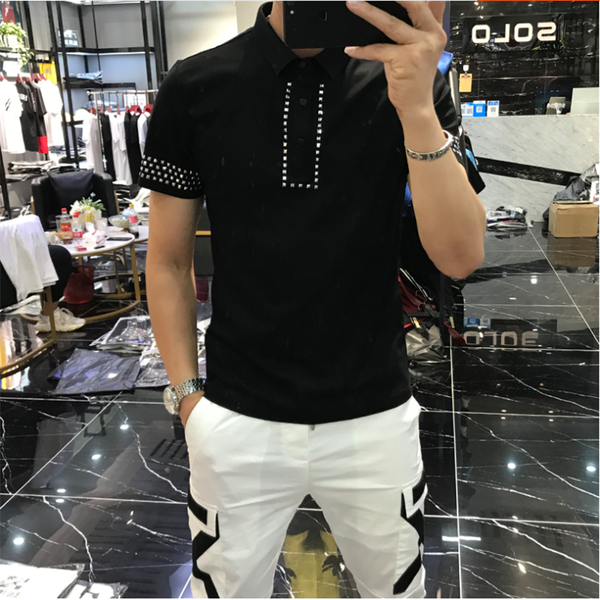 european and american fashion brand men's cotton shirt short sleeve shirt men's lapel business casual selling clo, White;black
european and american fashion brand men's cotton shirt short sleeve shirt men's lapel business casual selling clo, White;black