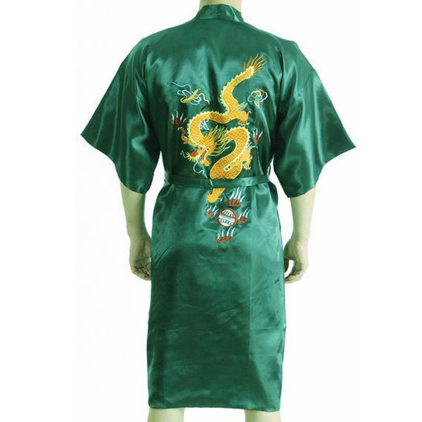 summer new green chinese men's traditional robe bathrobe novelty embroider dragon sleepwear kimono gown plus s-xxxl 011007, Black;brown
summer new green chinese men's traditional robe bathrobe novelty embroider dragon sleepwear kimono gown plus s-xxxl 011007, Black;brown