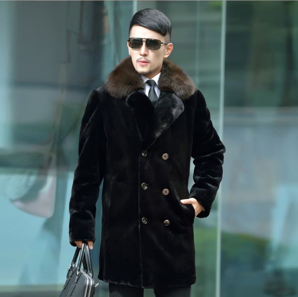 2020 fashion men's overcoat double breasted turn-down collar faux fur coat jackets long style plus size outerwear xl675, Black
2020 fashion men's overcoat double breasted turn-down collar faux fur coat jackets long style plus size outerwear xl675, Black