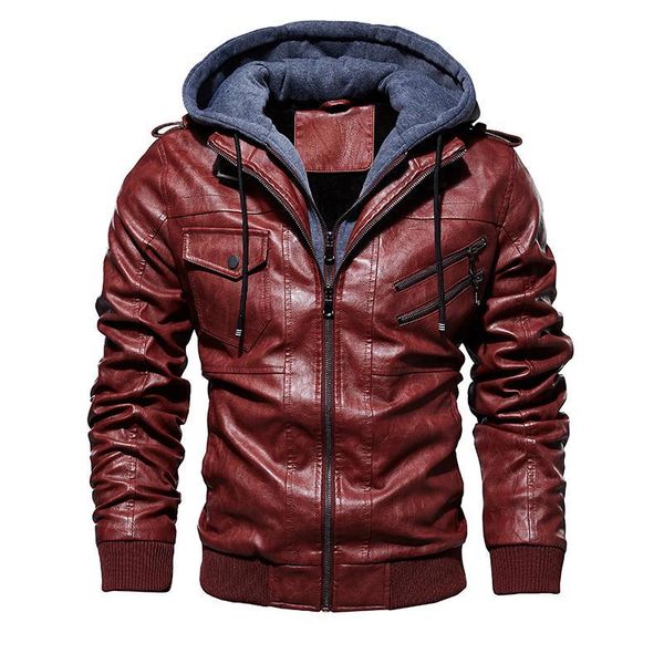 fashion brand men pu leather jackets winter new men 's comfortable leather jacket male casual hooded leather jacket coat breathable, Black;brown
fashion brand men pu leather jackets winter new men 's comfortable leather jacket male casual hooded leather jacket coat breathable, Black;brown