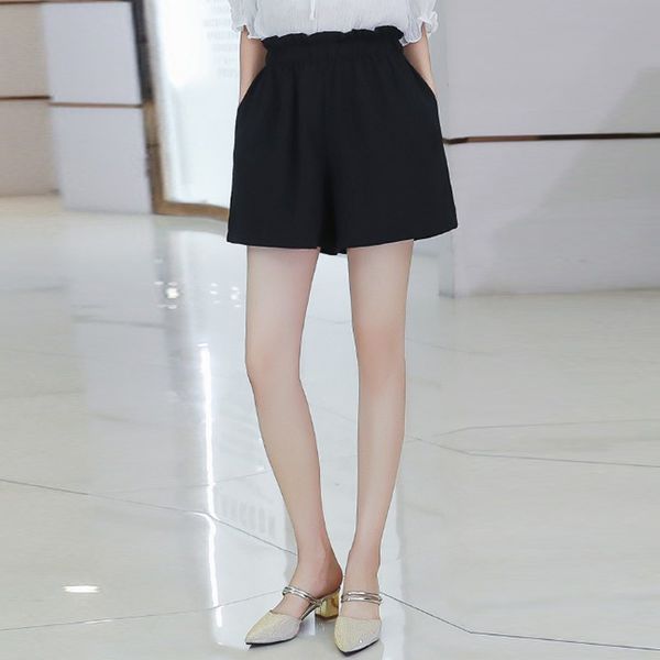summer korean fashion black shorts for women high waist solid chiffon shorts classic basic casual wide leg femme, White;black
summer korean fashion black shorts for women high waist solid chiffon shorts classic basic casual wide leg femme, White;black