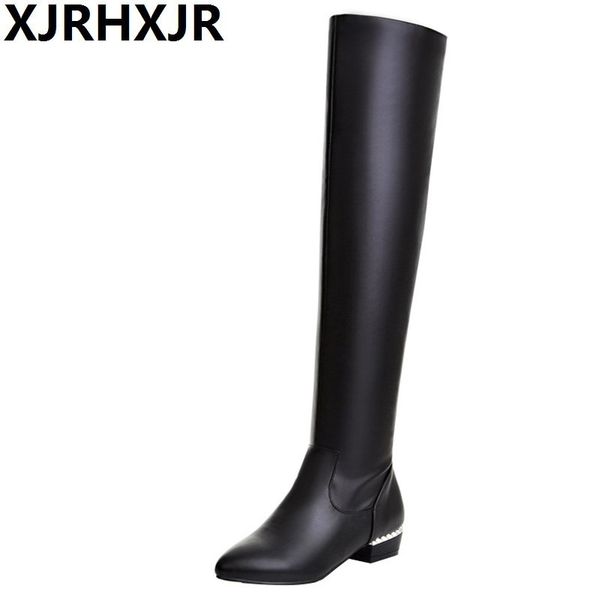 xjrhxjr black white color slim pu long boots women shoes winter keep warm over-the-knee russia boots flat heel riding
xjrhxjr black white color slim pu long boots women shoes winter keep warm over-the-knee russia boots flat heel riding