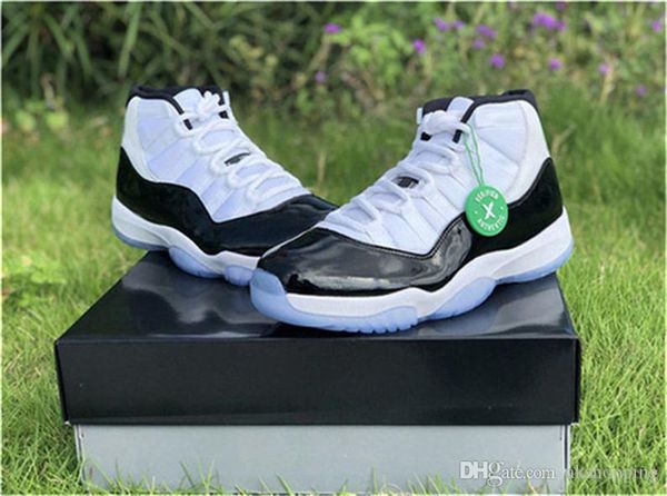 2019 authentic 11 concord 45 black white 11s men basketball shoes real carbon fiber sports sneakers 378037-100 with box
2019 authentic 11 concord 45 black white 11s men basketball shoes real carbon fiber sports sneakers 378037-100 with box