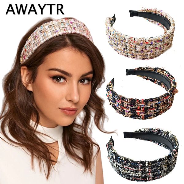 awaytr 2020 new cloth tweed wide hair band for women headbands girls hair hoop turban ladies fashion bezel headwear
awaytr 2020 new cloth tweed wide hair band for women headbands girls hair hoop turban ladies fashion bezel headwear