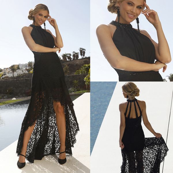 elegant robes de soirée formal mermaid prom evening dresses wear halter neck lace women formal prom gowns party dress, Black;red
elegant robes de soirée formal mermaid prom evening dresses wear halter neck lace women formal prom gowns party dress, Black;red
