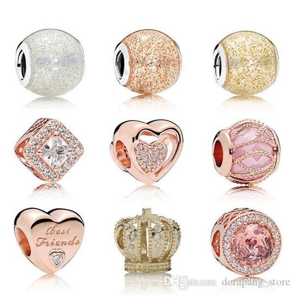 new 100% 925 sterling silver pandora crown new rose gold charm beads fit bracelet diy jewelry for mother gift the factory wholesale, Black
new 100% 925 sterling silver pandora crown new rose gold charm beads fit bracelet diy jewelry for mother gift the factory wholesale, Black
