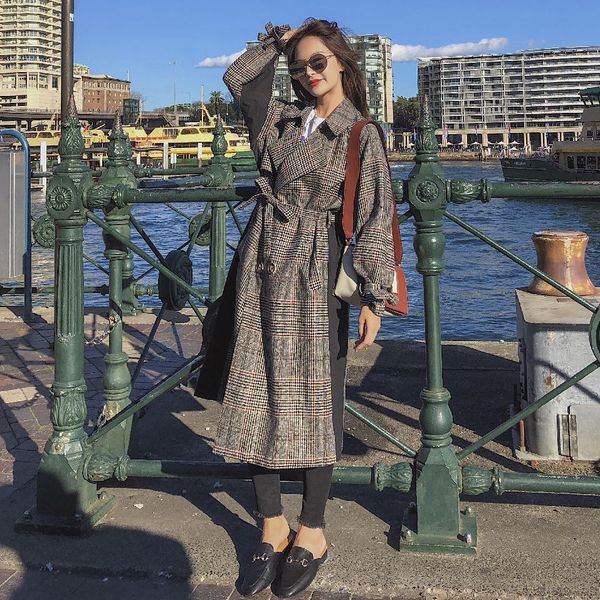 p shoot chic early autumn plaid stitching over-the-knee long coat women's ins lantern sleeve loose-fit korean-style waist hu, Black;white
p shoot chic early autumn plaid stitching over-the-knee long coat women's ins lantern sleeve loose-fit korean-style waist hu, Black;white