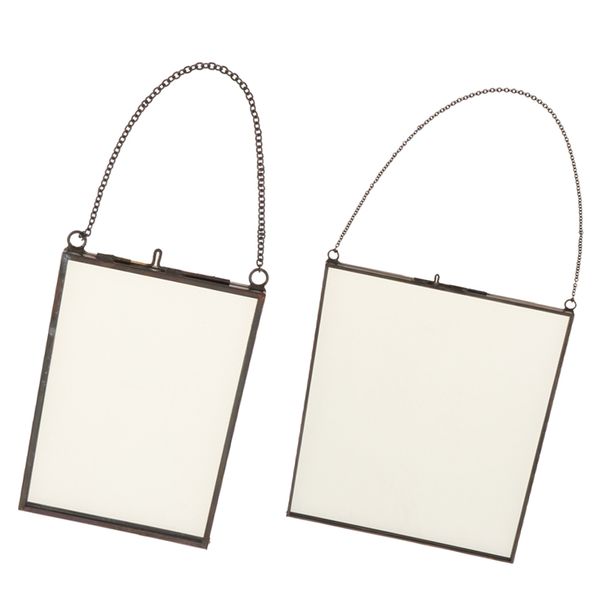2pcs glass wall hanging artwork picture frame fits for ps, pictures, artworks, paintings