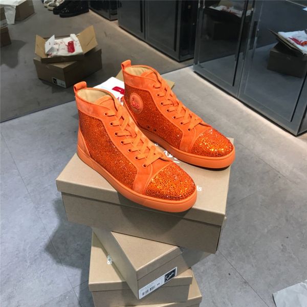 version luxury fashion rivet men's shoes stitching graffiti high-shoes red bottom couple rhinestone women's shoes size 35-47 19, Black
version luxury fashion rivet men's shoes stitching graffiti high-shoes red bottom couple rhinestone women's shoes size 35-47 19, Black