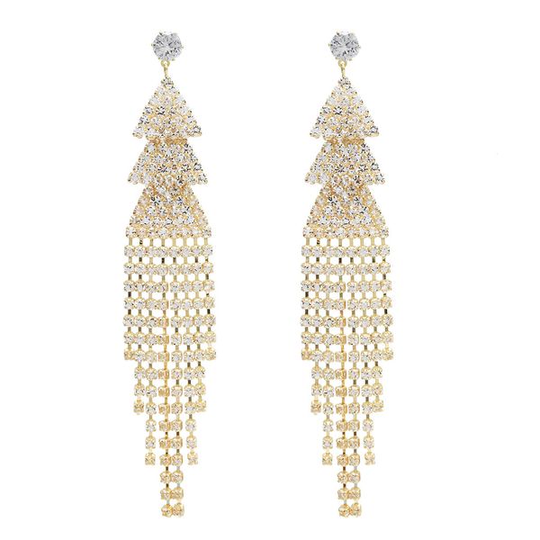 fashion silver gold metal crystal long tassel drop earrings for women bridal wedding party jewelry
fashion silver gold metal crystal long tassel drop earrings for women bridal wedding party jewelry