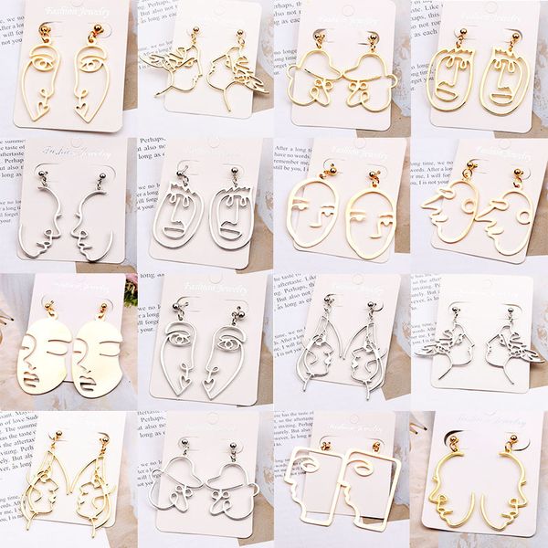 es196 punk style face drop earrings for women retro abstract hollow out statement hand metal fashion dangle earring jewelry new, Silver
es196 punk style face drop earrings for women retro abstract hollow out statement hand metal fashion dangle earring jewelry new, Silver