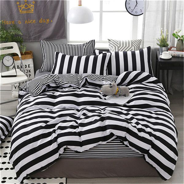 3/4pcs stripe style bedding set duvet quilt cover flat sheet pillowcase for bed wholesale dropshipping
3/4pcs stripe style bedding set duvet quilt cover flat sheet pillowcase for bed wholesale dropshipping