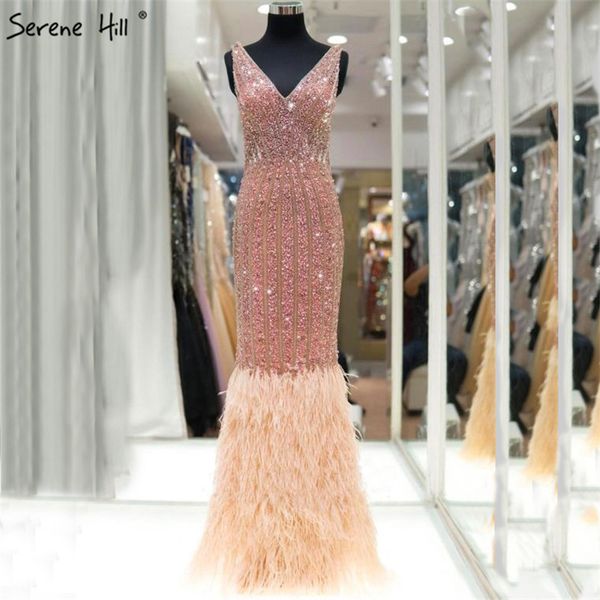 dubai luxury feathers mermaid evening dresses v-neck sleeveless sparkle evening gowns serene hill la60749, White;black
dubai luxury feathers mermaid evening dresses v-neck sleeveless sparkle evening gowns serene hill la60749, White;black