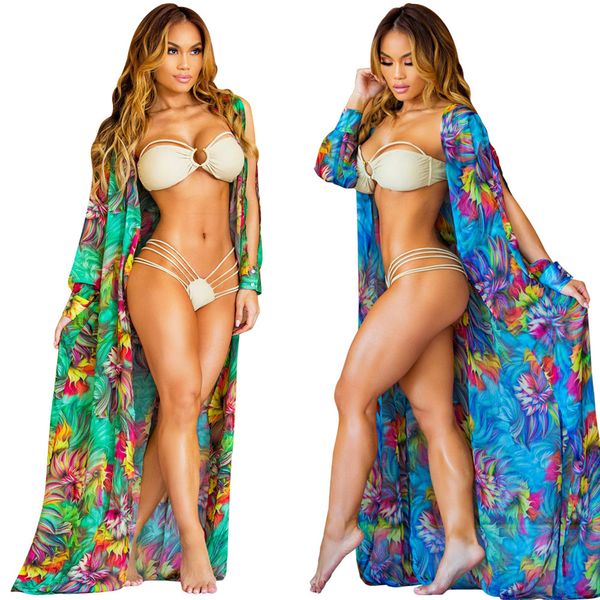 summer beach party floral print kimono lantern button split long sleeves sunscreen gauze chiffon maxi long cardigan bikini cover up, White;black
summer beach party floral print kimono lantern button split long sleeves sunscreen gauze chiffon maxi long cardigan bikini cover up, White;black