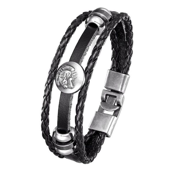 beaded, strands 2021fashion leather bracelet multilayer monster head men's retro punk rock woman alloy bead nautical jewelry, Black
beaded, strands 2021fashion leather bracelet multilayer monster head men's retro punk rock woman alloy bead nautical jewelry, Black