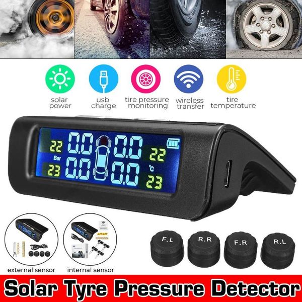 tpms car tire pressure solar power usb monitoring system lcd display 4 external sensors temperature warning external/internal
tpms car tire pressure solar power usb monitoring system lcd display 4 external sensors temperature warning external/internal
