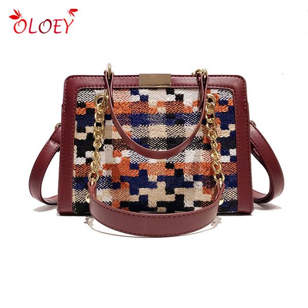2018 new patchwork women handbags leather wool shoulder bags ladies chain handle one-shoulder strap crossbody bags sac a mai
2018 new patchwork women handbags leather wool shoulder bags ladies chain handle one-shoulder strap crossbody bags sac a mai