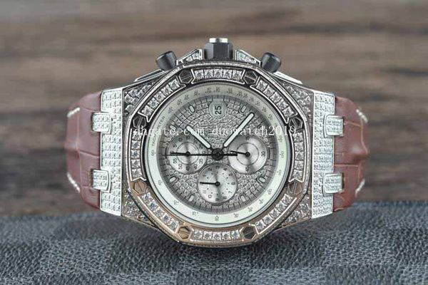 men's sport quartz chronograph movement offshore full silver diamond dial brown leather bracelet vk quartz workin mens watches, Slivery;brown
men's sport quartz chronograph movement offshore full silver diamond dial brown leather bracelet vk quartz workin mens watches, Slivery;brown