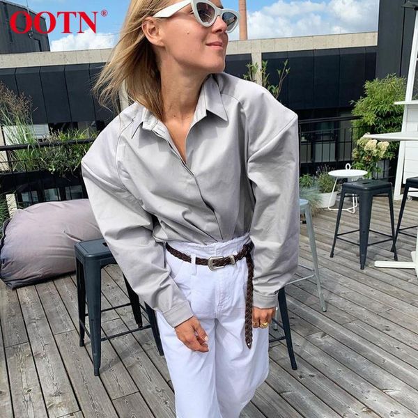 ootn vintage gray puff sleeve shirt female turn down collar button down solid womens and blouses long sleeve cotton, White
ootn vintage gray puff sleeve shirt female turn down collar button down solid womens and blouses long sleeve cotton, White