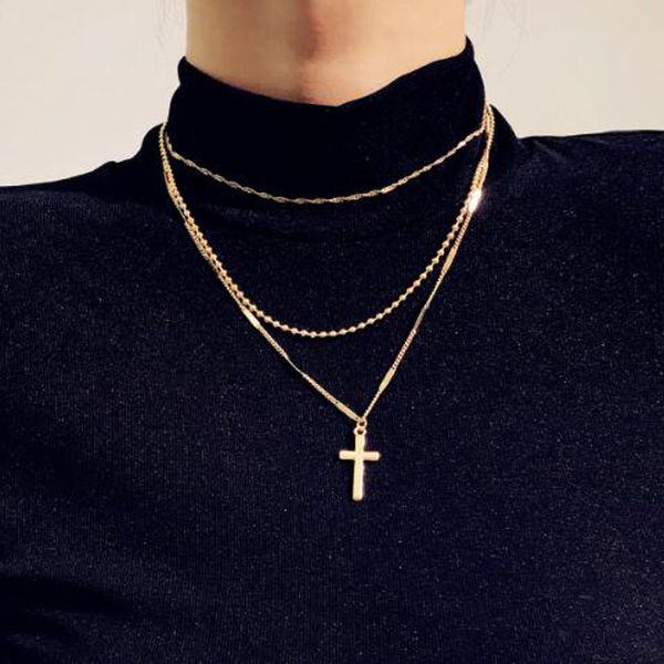 2020 gold cross pendant necklace trendy multi-layered necklace choker chain prayer charm necklaces for women jewelry gift, Golden;silver
2020 gold cross pendant necklace trendy multi-layered necklace choker chain prayer charm necklaces for women jewelry gift, Golden;silver