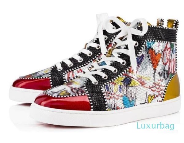 new arrived designer color bright beautiful spikes flats shoes red bottom shoes men women party lovers genuine leather sneakers c29, Black
new arrived designer color bright beautiful spikes flats shoes red bottom shoes men women party lovers genuine leather sneakers c29, Black