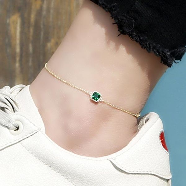 red trees brand summer jewelry fashion ankle bracelet with green gemstone real 925 sterling silver anklets for women gift t190620, Red;blue
red trees brand summer jewelry fashion ankle bracelet with green gemstone real 925 sterling silver anklets for women gift t190620, Red;blue