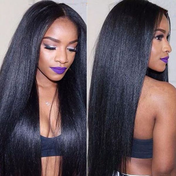 brazilian yaki straight lace front wig pre plucked with baby hair 130% density virgin human hair lace wig bleached knots, Black;brown
brazilian yaki straight lace front wig pre plucked with baby hair 130% density virgin human hair lace wig bleached knots, Black;brown