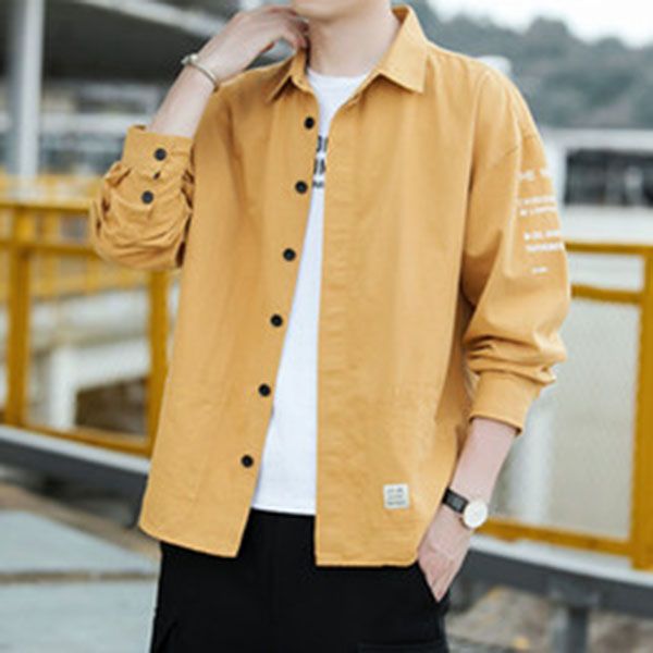 men's coat spring and autumn 2020 thin long-sleeved shirt male korean version of the popular young youth cotton shirt dress, Black;brown
men's coat spring and autumn 2020 thin long-sleeved shirt male korean version of the popular young youth cotton shirt dress, Black;brown